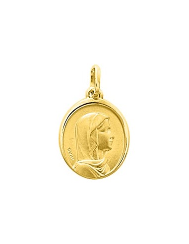 Medaille vierge or 18k forme ovale...