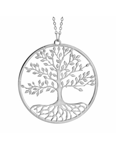 Collier argent rhodié arbre de vie...