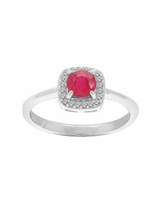 Bague argent rhodié rubis...