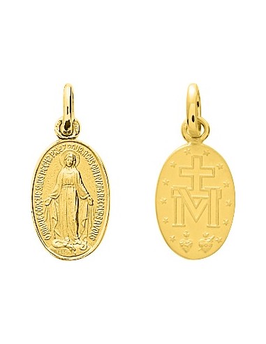 Médaille vierge miraculeuse or750j