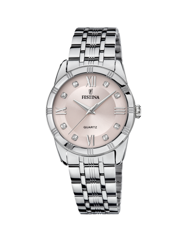 Montre festina ,  fond rose, bracelet...