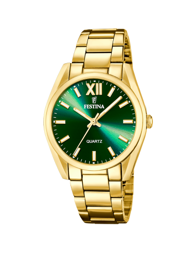 Montre festina, fond vert, bracelet...