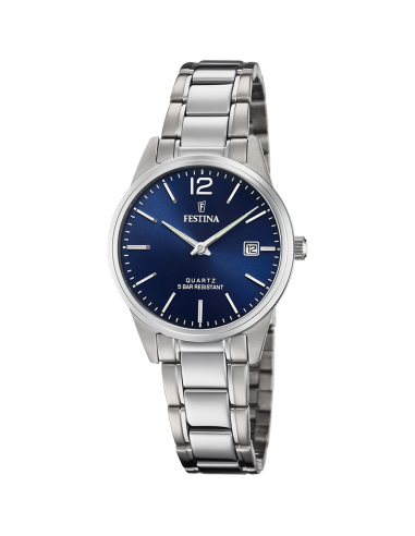 Montre festina classic, fond bleu,...