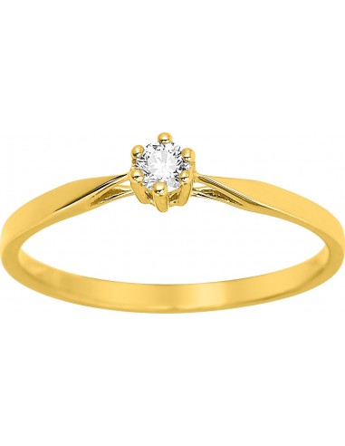 Bague solitaire diamant en or 18k,...