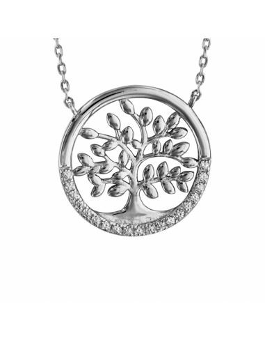 Collier argent arbre de vie oxydes...